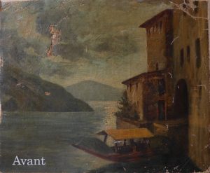 Tableau avant restauration