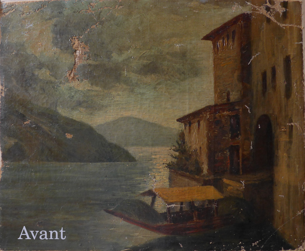 Tableau avant restauration