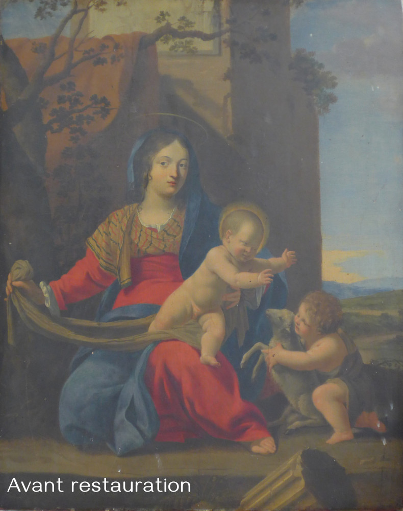 Tableau avant restauration