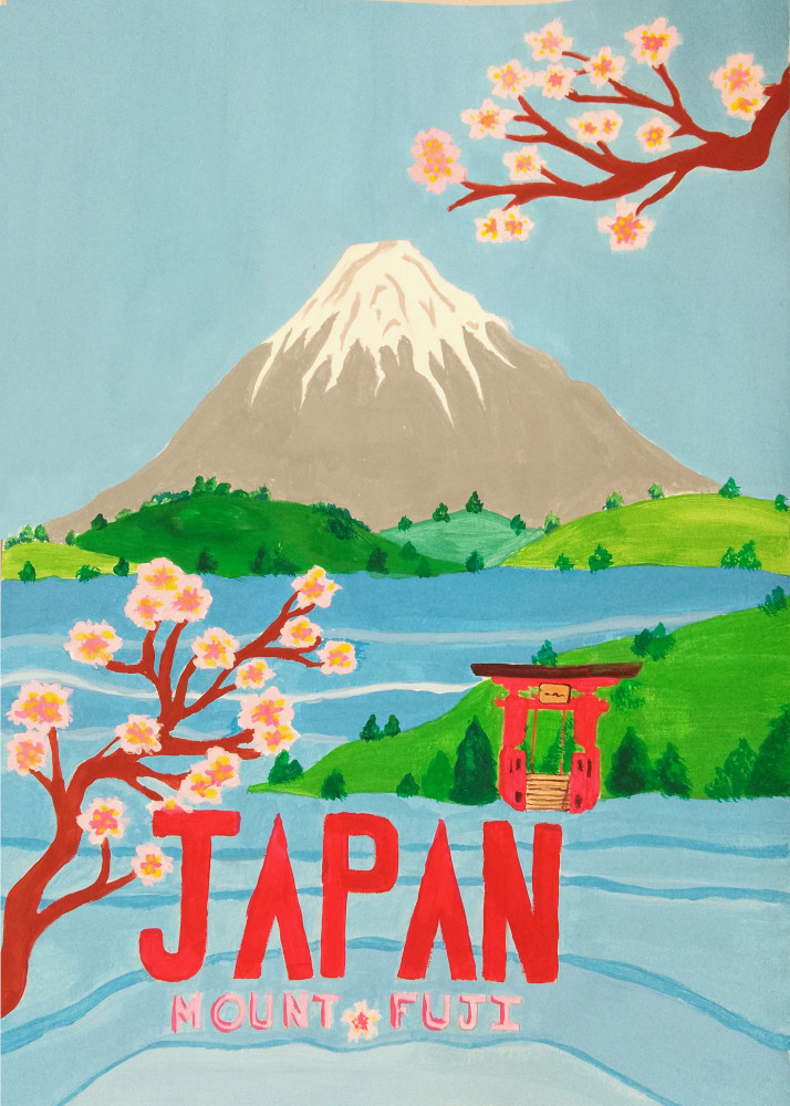 Affiche vintage à la gouache - création