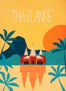 Affiche vintage à la gouache - création